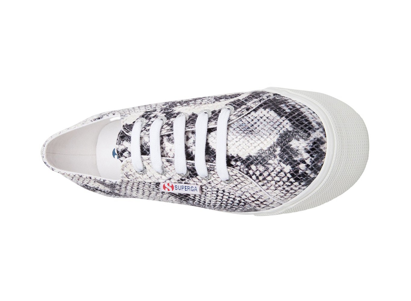 Superga Plataforma Mujer Negras/Blancas/Serpent - 2790 Pufanw - 598743XBA